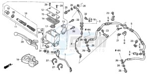 TRX450ER drawing FR. BRAKE MASTER CYLINDER