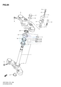 GSF1250 (E21) Bandit drawing STEERING STEM