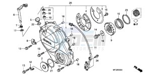 CB600FB drawing RIGHT CRANKCASE COVER