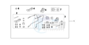 CBF600NA9 France - (F / ABS CMF) drawing PANNIER STAY SET