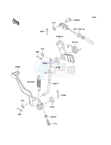 KLF250 KLF250A6F EU GB drawing Brake Pedal