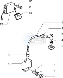 Typhoon 50 drawing Electrical devices for vehicles with antistart