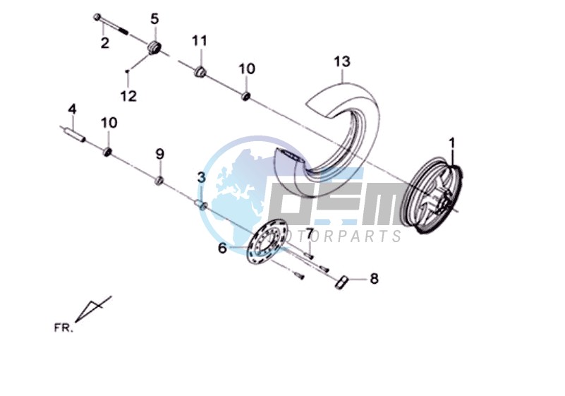 FRONT WHEEL / BRAKE DISC