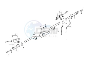 BEVERLY 125-200 drawing Handlebar - Drive controls