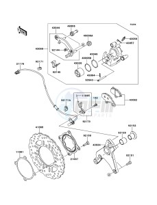 Z1000SX ABS ZX1000HBF FR GB XX (EU ME A(FRICA) drawing Rear Brake