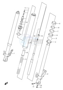 TL1000S (E2) drawing FRONT DAMPER (MODEL V)