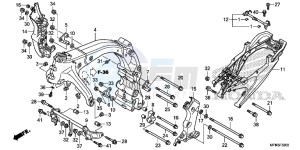 CB1000RD CB1000R UK - (E) drawing FRAME BODY