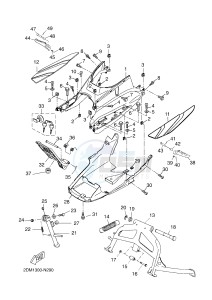 YP125R X-MAX125 (2DM1 2DM1) drawing STAND & FOOTREST