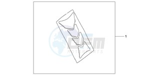 VTR2509 Europe Direct - (ED / LL) drawing TANK PAD HRC LOGO