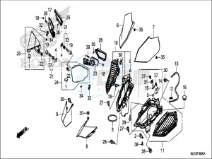 NC750JH Europe Direct - (ED) drawing MIRROR/POCKET/NOSE COVER