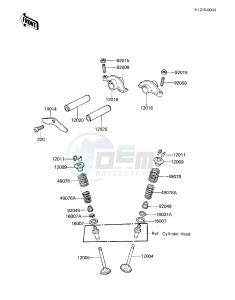 KZ 250 D [CSR] (D2) [CSR] drawing ROCKER ARMS_VALVES -- 81 D2- -