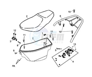 ORBIT II 50 TS drawing HELMET BOX