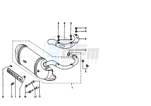 SV GEO - 50 cc drawing EXHAUST (MODEL SV50J)