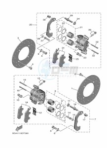 YXE850EN YXE85WPHL (BAN3) drawing FRONT BRAKE CALIPER