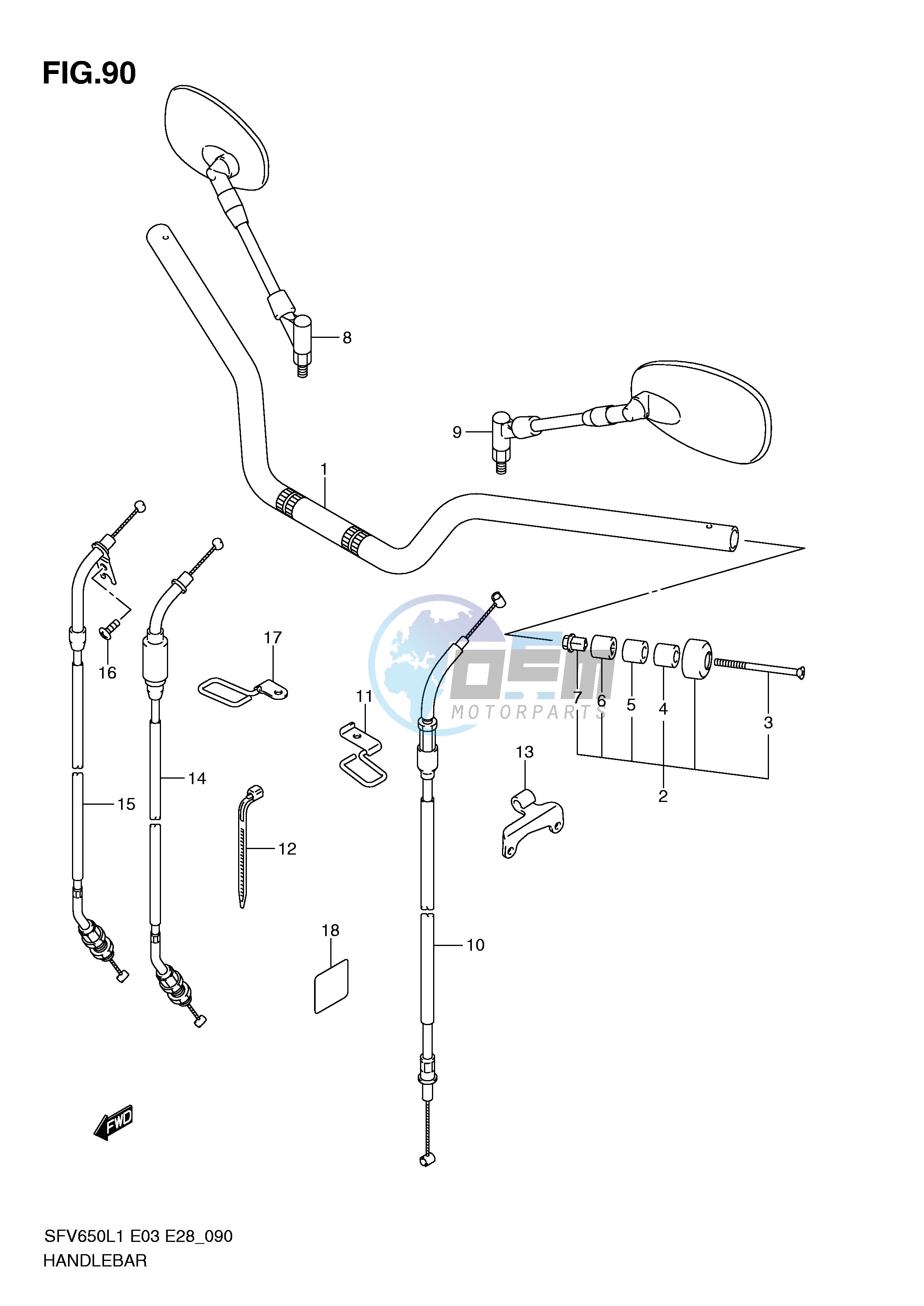 HANDLEBAR (SFV650AL1 E33)