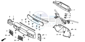 NH80MS drawing STEERING HANDLE/ HANDLE COVER/WIND SCREEN