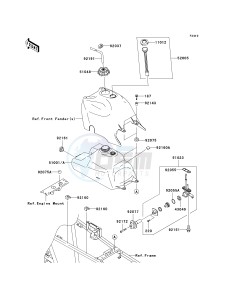 KVF 360 A [PRAIRIE 360 4X4] (A6F-A9F) A9F drawing FUEL TANK