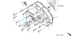 VFR8009 U / MME TWO drawing RIGHT CRANKCASE COVER