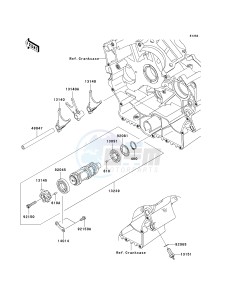 VN 900 B [VULCAN 900 CLASSIC] (6F-9F) B7F drawing GEAR CHANGE DRUM_SHIFT FORK-- S- -