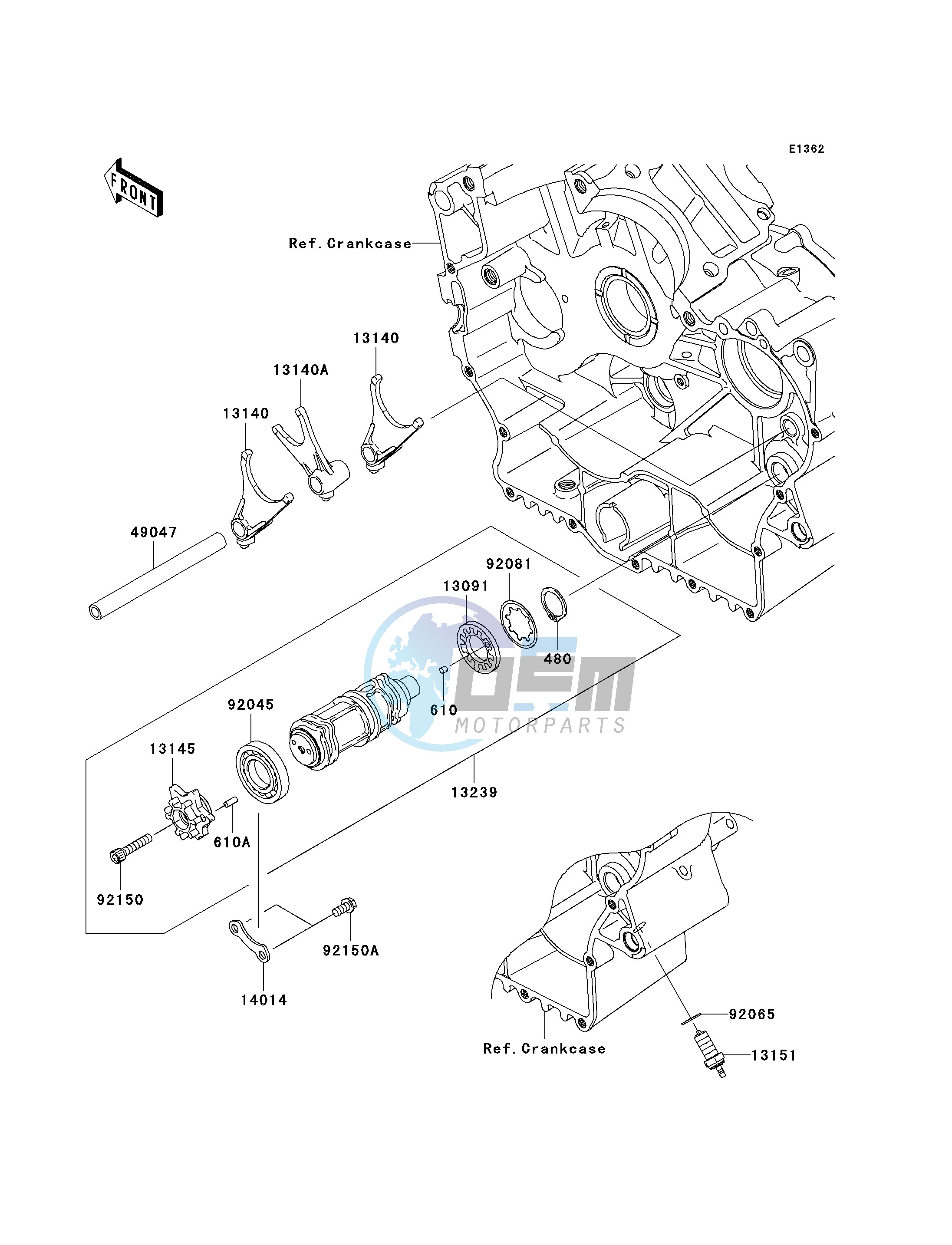 GEAR CHANGE DRUM_SHIFT FORK-- S- -