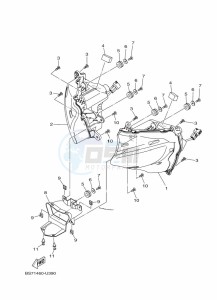 YZF250-A (B1X5) drawing HEADLIGHT