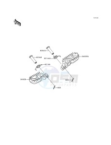 KDX 200 H [KDX200] (H2-H5) [KDX200] drawing FOOTRESTS