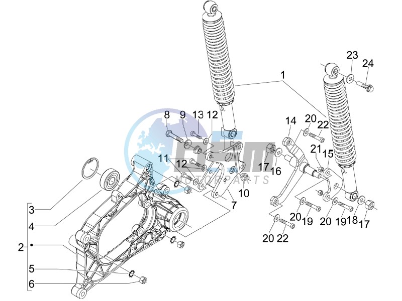 Rear suspension - Shock absorbers