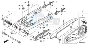 CBF1000AA France - (F / ABS CMF) drawing SWINGARM