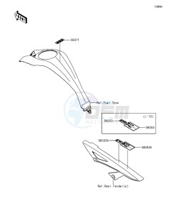 Z1000 ABS ZR1000GFF FR GB XX (EU ME A(FRICA) drawing Labels