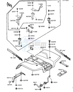 KSF 250 A [MOJAVE 250] (A1-A2) [MOJAVE 250] drawing REAR FENDER -- KSF250-A1- -