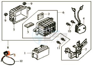 JOYRIDE 125 drawing BATTERY