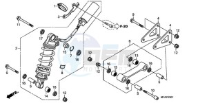 CBR600RA9 E / ABS MME drawing REAR CUSHION (CBR600RA)