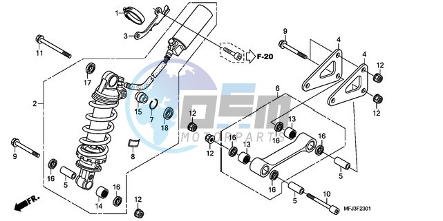 REAR CUSHION (CBR600RA)