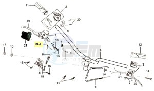 MIO 100 drawing HANDLEBAR / BRAKE LEVERS CPL  L /R