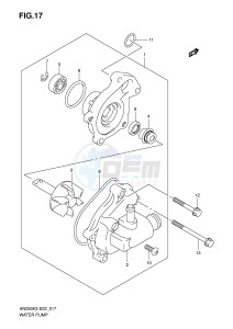 AN250 (E2) Burgman drawing WATER PUMP