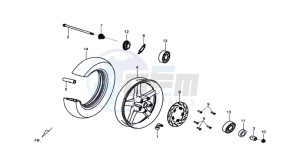 HD 200EVO EFI drawing FRONT WHEEL / BRAKE DISC