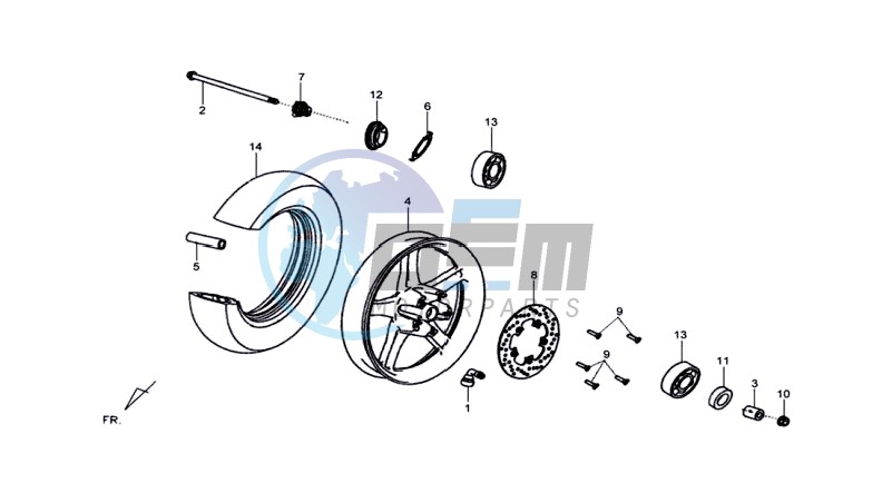 FRONT WHEEL / BRAKE DISC