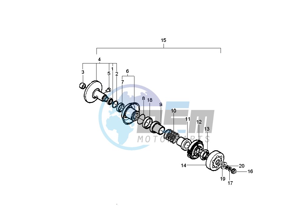 Driven pulley