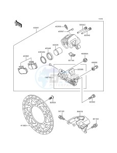 KDX 200 E [KDX200] (E4-E6)) [KDX200] drawing REAR CALIPER