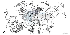 VFR1200XDD CrossTourer - VFR1200X Dual Clutch 2ED - (2ED) drawing EXHAUST MUFFLER