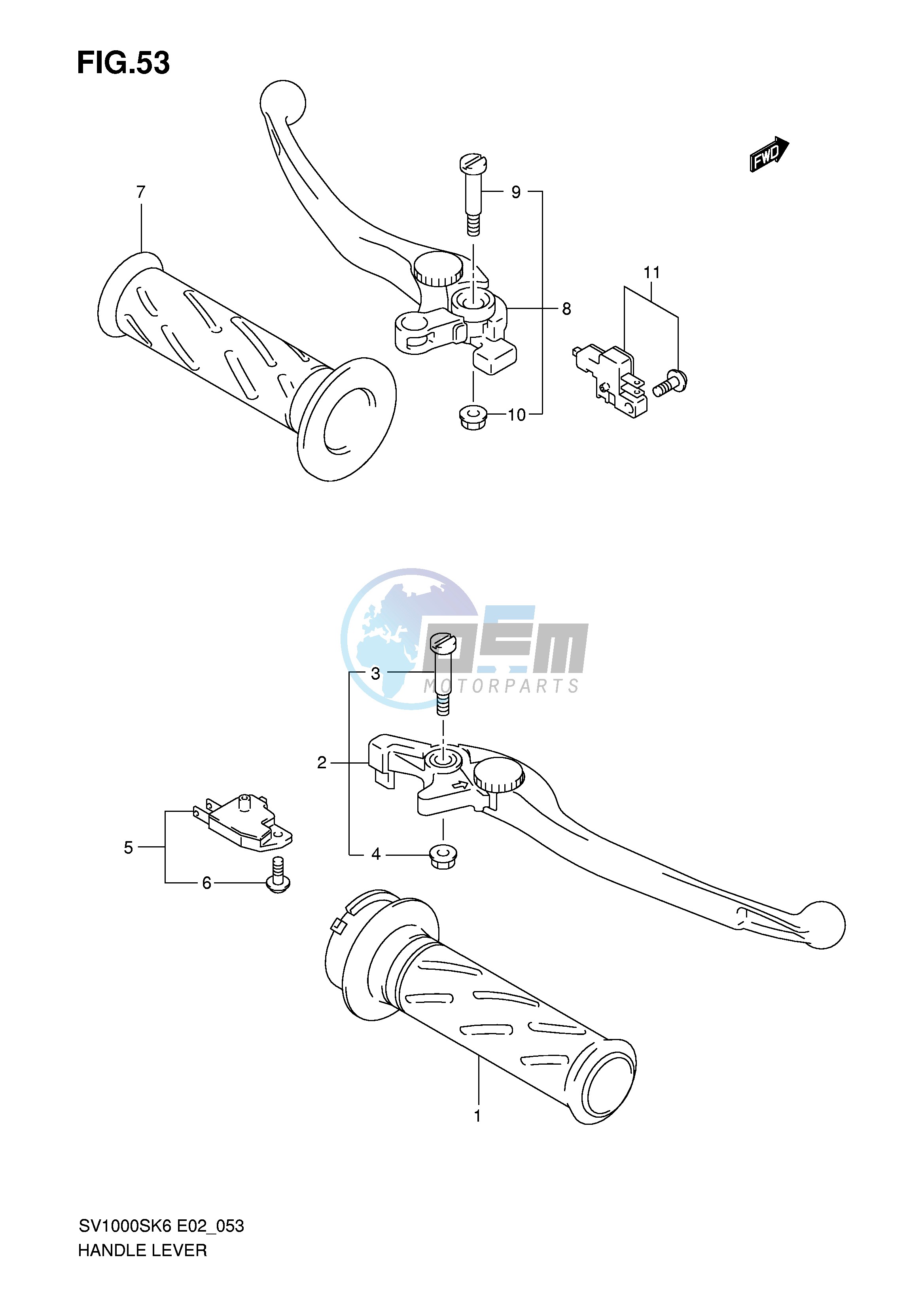 HANDLE LEVER (SV1000 U1 U2)