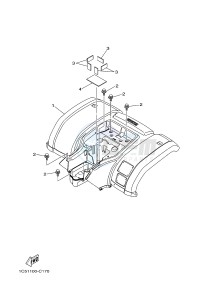 YFM125A YFM125GD GRIZZLY 125 (1PY5 1PY6) drawing REAR FENDER