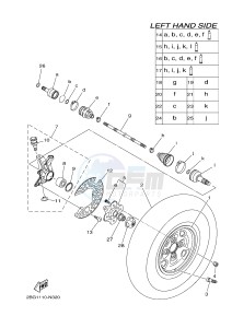 YFM550FWAD YFM550PF GRIZZLY 550 EPS (2LBA) drawing FRONT WHEEL