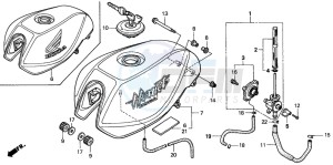 CB600F2 CB600S drawing FUEL TANK