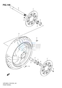 VZR1800 (E3) INTRUDER drawing FRONT WHEEL (VZR1800L1 E28)