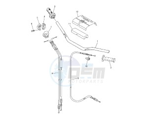 WR F 450 drawing STEERING HANDLE AND CABLE