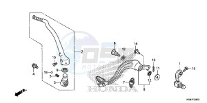 CRF250RF CRF250R Europe Direct - (ED) drawing PEDAL/ KICK STARTER ARM