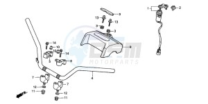 TRX450FM drawing HANDLE PIPE