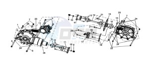 QUAD RAIDER 600 LONG CHASSIS drawing TRANSMISSION FRONT