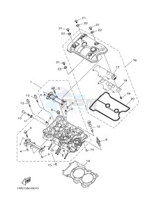 MT07A MT-07 ABS 700 (1XBM) drawing CYLINDER HEAD